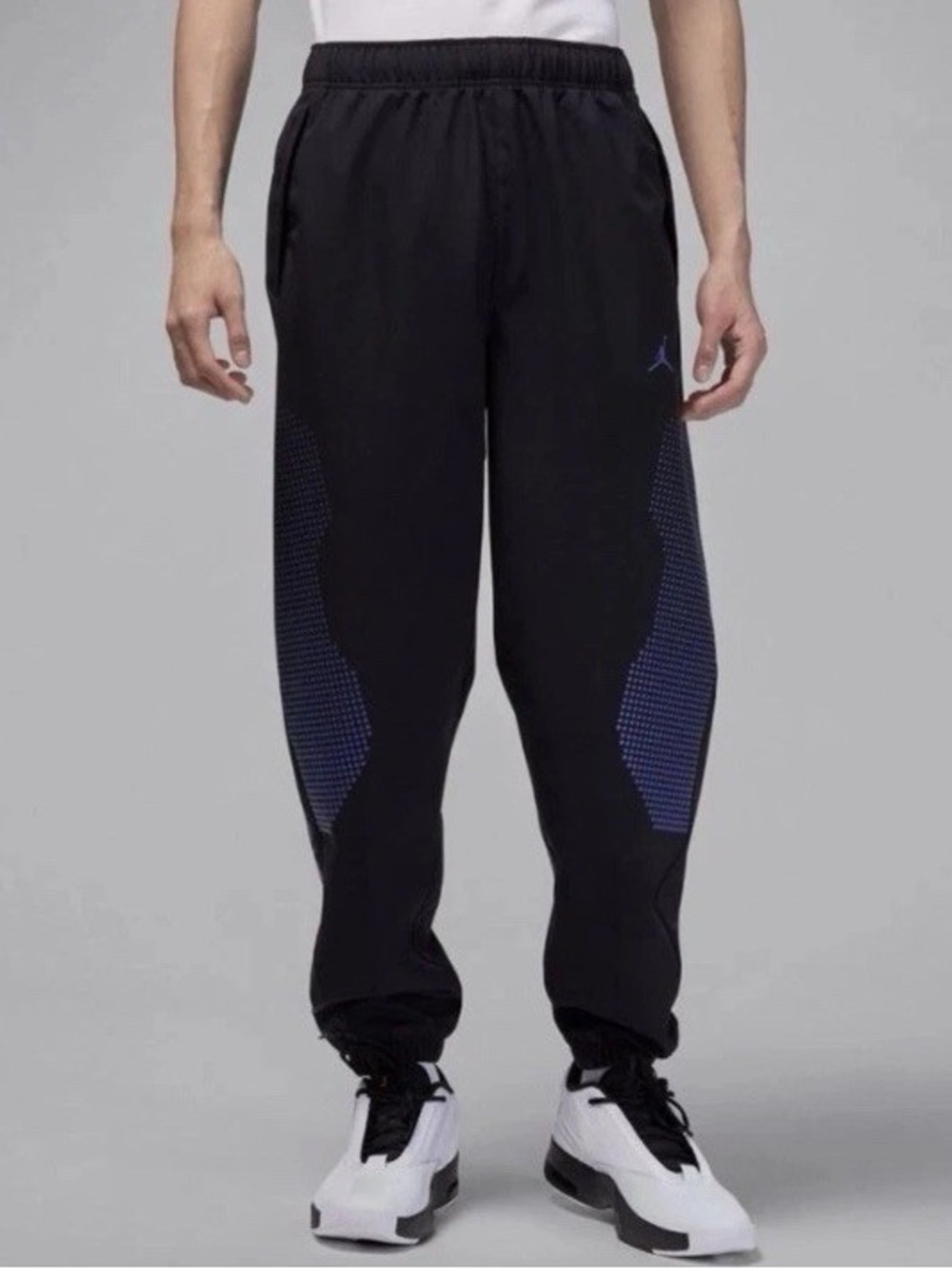 Jordan Black Track Pants with Purple Accents